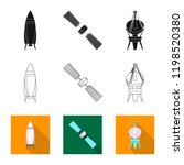 Vector illustration of mars and space symbol. Set of mars and planet vector icon for stock.