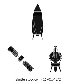 Vector illustration of mars and space symbol. Collection of mars and planet vector icon for stock.