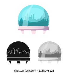 Vector illustration of mars and space symbol. Set of mars and planet vector icon for stock.