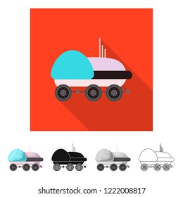 Vector illustration of mars and space symbol. Collection of mars and planet stock vector illustration.