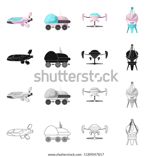Vector illustration of\
mars and space symbol. Collection of mars and planet stock vector\
illustration.