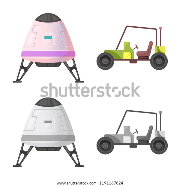 Vector illustration of mars and\
space symbol. Set of mars and planet stock vector\
illustration.