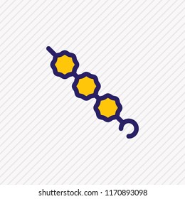 Vector illustration of marshmallow icon colored line. Beautiful camping element also can be used as candy icon element.