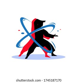 Vector illustration of a martial arts concept design