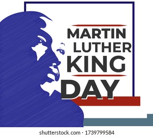 vector illustration for Martin Luther King Jr on abstract background