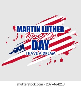 Vector illustration for Martin Luther King Junior Day, I have a dream