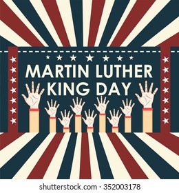 Vector illustration of Martin Luther King Day background.
