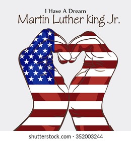 Vector illustration of Martin Luther King Day background.