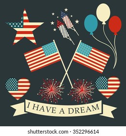 Vector illustration of Martin Luther King Day background.