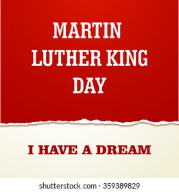 Vector illustration for Martin Luther King Day