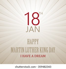 Vector illustration for Martin Luther King Day