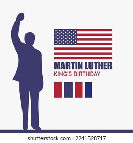 Vector Illustration of Martin Luther King's Birthday. Simple and Elegant Design