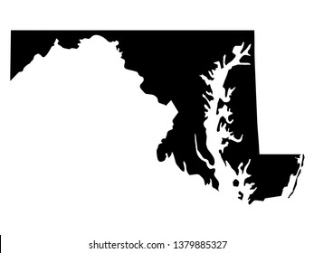 vector illustration of Maryland map