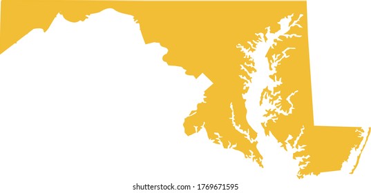 vector illustration of Maryland map