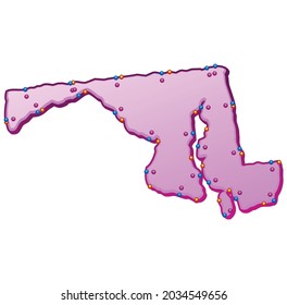 vector illustration of Maryland map
