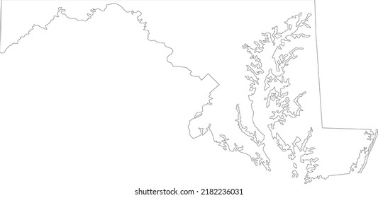 Vector Illustration of Maryland map