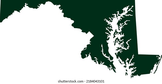 Vector illustration of Maryland map