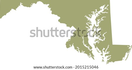 vector illustration of Maryland map