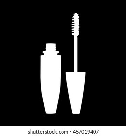 Vector Illustration of Mascara, mascara brush