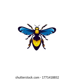 vector illustration, mascot bee logo, suitable for logo design, mascot design etc.