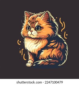 Vektorgrafik Maskottkatzdesign.