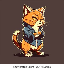vector illustration mascot cat design.