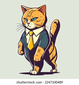 vector illustration mascot cat design.