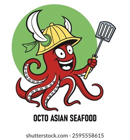 Vector Illustration mascot octopus logo concept. Illustration for the logo