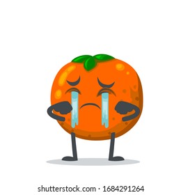 ilustración vectorial de llanto de caracoles de mascota o naranja
