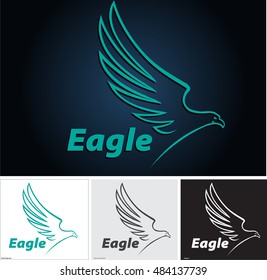 Vector illustration Mascot or symbol, shape flying eagle, a icon or logo of a general company.