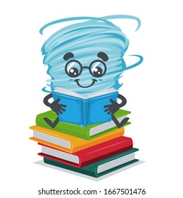 Vektorillustration-Illustration eines Mancot- oder Tornado-Lesbuches