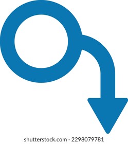 Ilustración vectorial del símbolo de masculinidad. Icono de problemas de erección. impotencia sexual. Estrés en el acto sexual. Pene Flabby.