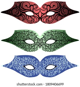 Vector illustration of a mask for a carnival holiday