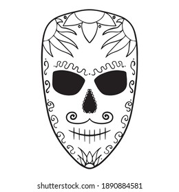 Vector illustration of mask graphic design, icon, hand draw, logo, use in print