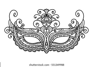 carnival mask coloring pages