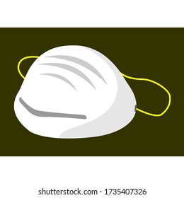 Ilustración vectorial de una máscara. Dispositivos de protección contra el virus covid-19.
