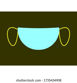 Vector illustration of a mask. Protective devices from covid-19 virus