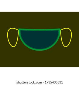 Ilustración vectorial de una máscara. Dispositivos de protección contra el virus covid-19