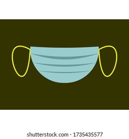 Vector illustration of a mask. Protective devices from covid-19 virus