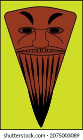 vector illustration, mask, viking, vintage