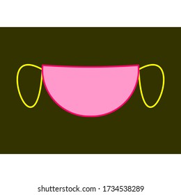 Vector illustration of a masker.