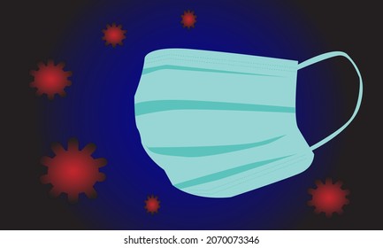 Vector illustration of masks protecting us from corona virus. Suitable for all health-related businesses.
