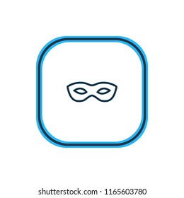Vector illustration of masquerade icon line. Beautiful party element also can be used as disguise icon element.
