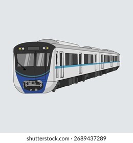 Ilustración vectorial del tren de transporte rápido masivo