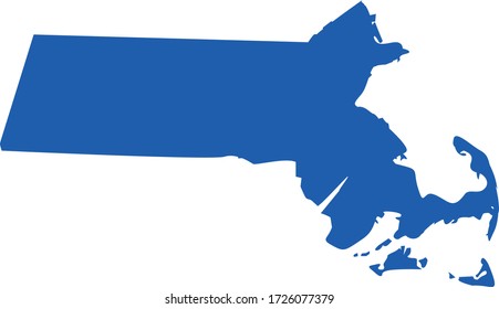 Vector Illustration Massachusetts Map Stock Vector (Royalty Free ...