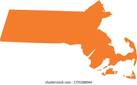 vector illustration of Massachusetts map