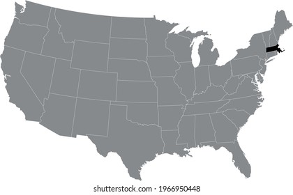 vector illustration of Massachusetts map