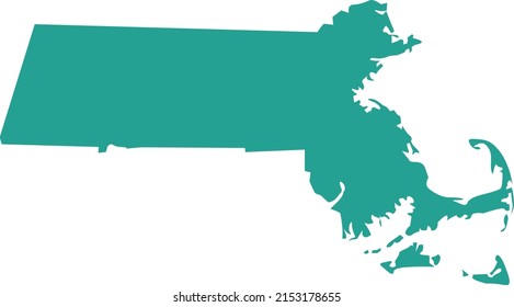 Vector Illustration Massachusetts Map Stock Vector (Royalty Free ...