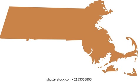 Vector illustration of Massachusetts map