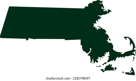 Vector Illustration of Massachusetts map